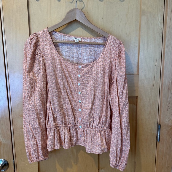 a.n.a Women's Burnt Orange Floral Blouse - Picture 1 of 6